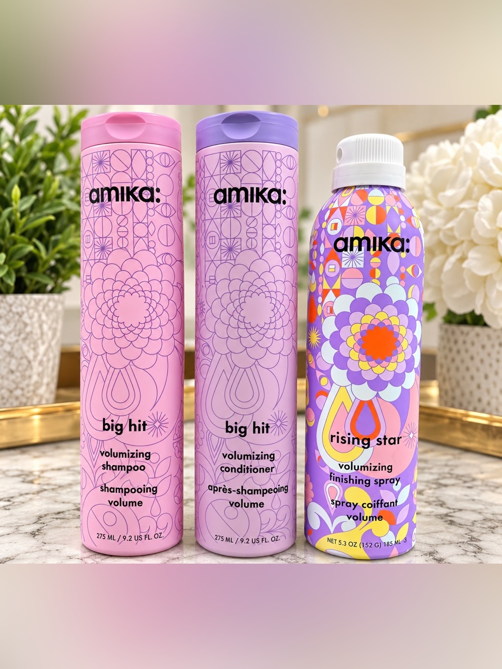 NEW Amika Big Hit Shampoo Conditioner Rising Star Volume Trio
